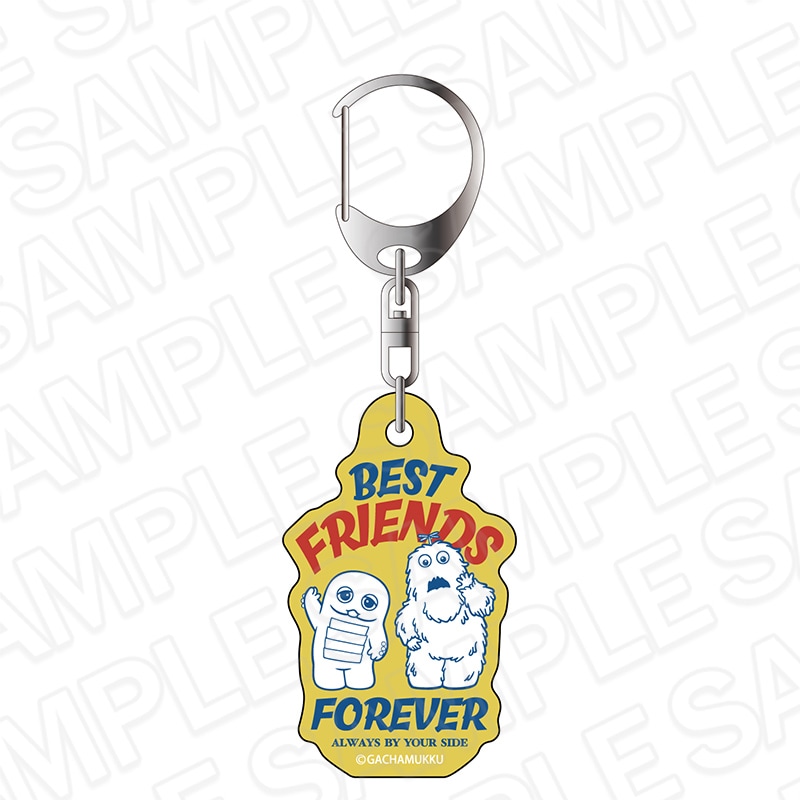 【事後通販】ガチャピン・ムック　ラメアクリルキーホルダー　BEST FRIENDS FOREVER　college ver.【2026年2月中旬～3月上旬以降順次発送】