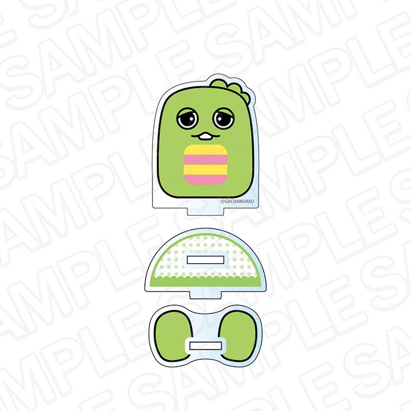 【事後通販】ガチャピン・ムック　アクリルメモスタンド　おすわりさん　ガチャピン【2026年2月中旬～3月上旬以降順次発送】