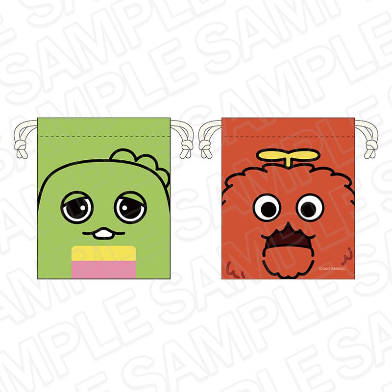 【事後通販】ガチャピン・ムック　巾着　おすわりさん　A【2026年2月中旬～3月上旬以降順次発送】