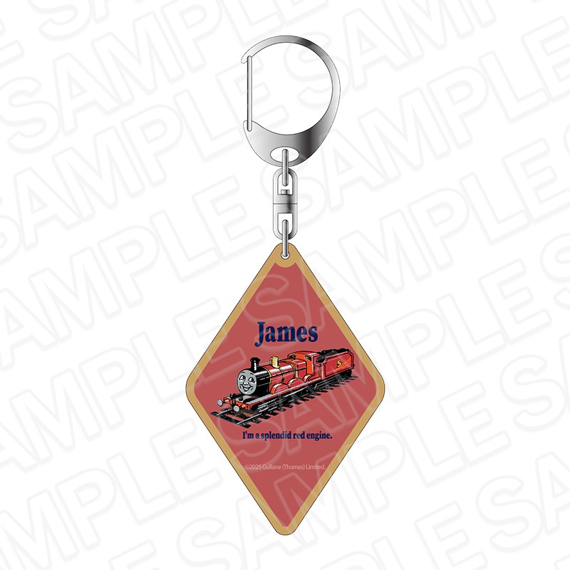 【CAFE STAND／POPUP SHOP事後通販】きかんしゃトーマス　木製キーホルダー　ジェームス【2026年2月中旬～3月上旬以降順次発送】