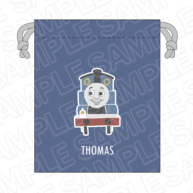 【CAFE STAND／POPUP SHOP事後通販】きかんしゃトーマス　巾着　トーマス　OVERWORK SERIES【2026年2月中旬～3月上旬以降順次発送】