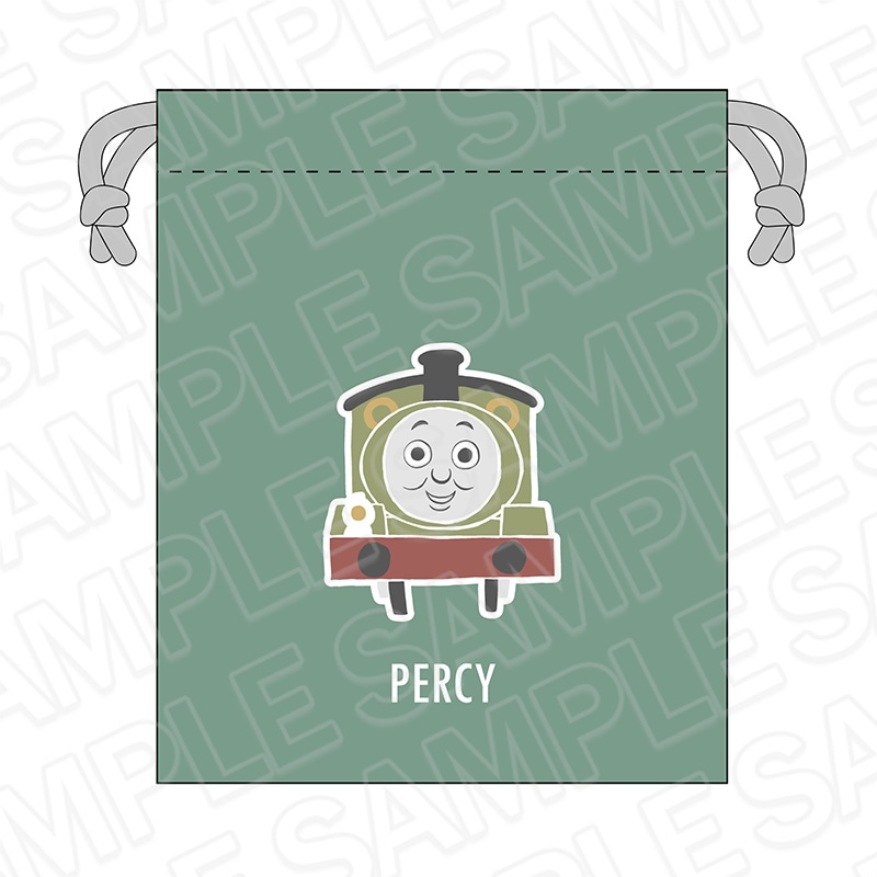 【CAFE STAND／POPUP SHOP事後通販】きかんしゃトーマス　巾着　パーシー　OVERWORK SERIES【2026年2月中旬～3月上旬以降順次発送】