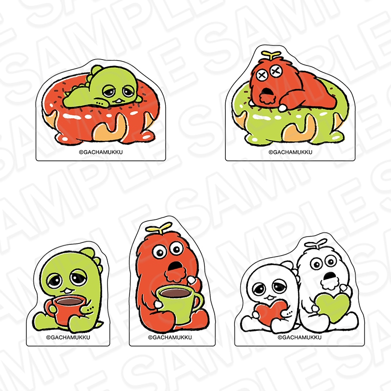 ガチャピン CAFE STAND事後通販】ガチャピン・ムック アクリルクリップ(ランダム