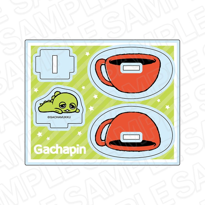 【CAFE STAND事後通販】ガチャピン・ムック　ゆらゆらアクリルスタンド　ガチャピン(コーヒーカップ)　COFFEE ver.【2026年3月下旬～4月中旬以降順次発送】