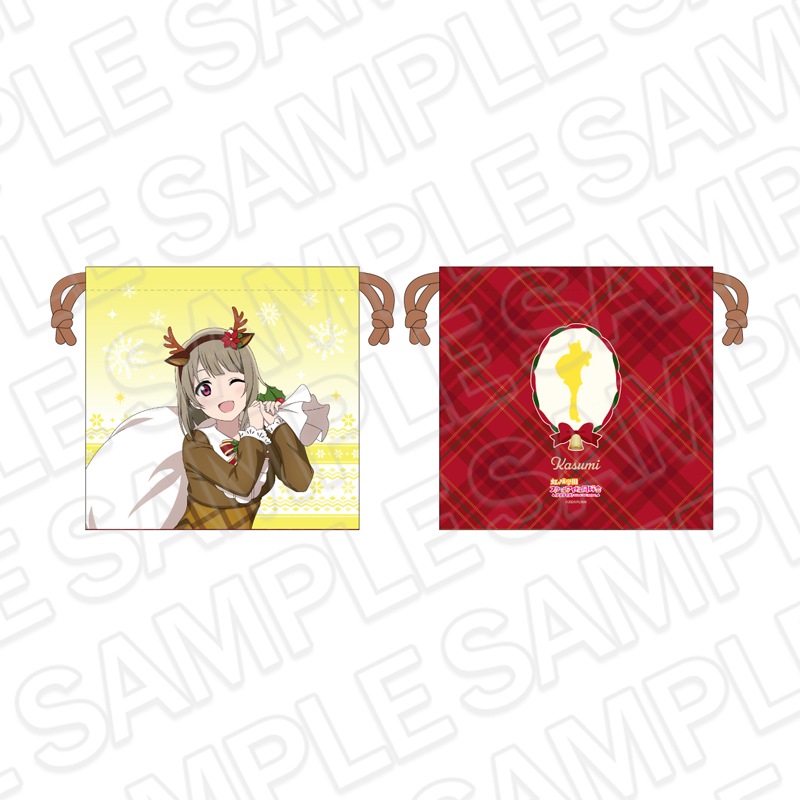 【事後通販】ラブライブ！虹ヶ咲学園スクールアイドル同好会　サテン巾着　中須かすみ　トナカイ風衣装 ver.【2026年3月中旬～4月上旬以降順次発送】