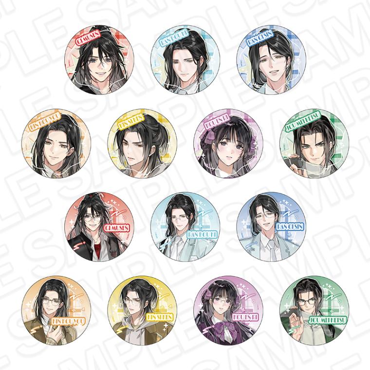 【事後通販】魔道祖師　箔押し風カンバッジ(ランダム)　魔道学園 ver.B　II【2026年3月下旬～4月中旬以降順次発送】