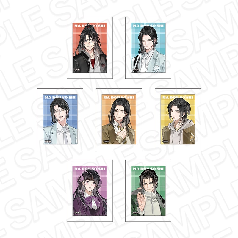 魔道祖師 公式茶屋 箔押し風　缶バッジ　魔道学園ver.A 江澄　9点 魔道祖師 公式茶屋 箔押し風 缶バッジ 魔道学園ver.A 江澄 9点