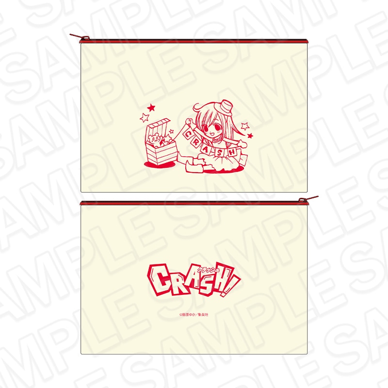【りぼん70周年記念CAFE二次事後通販】CRASH!　キャンバスフラットポーチ　りぼん70周年CAFE【2026年7月下旬～8月下旬以降順次発送】