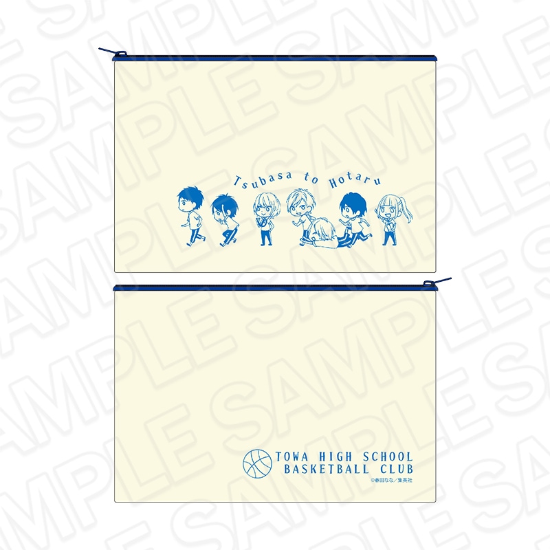 【りぼん70周年記念CAFE二次事後通販】つばさとホタル　キャンバスフラットポーチ　りぼん70周年CAFE【2026年7月下旬～8月下旬以降順次発送】