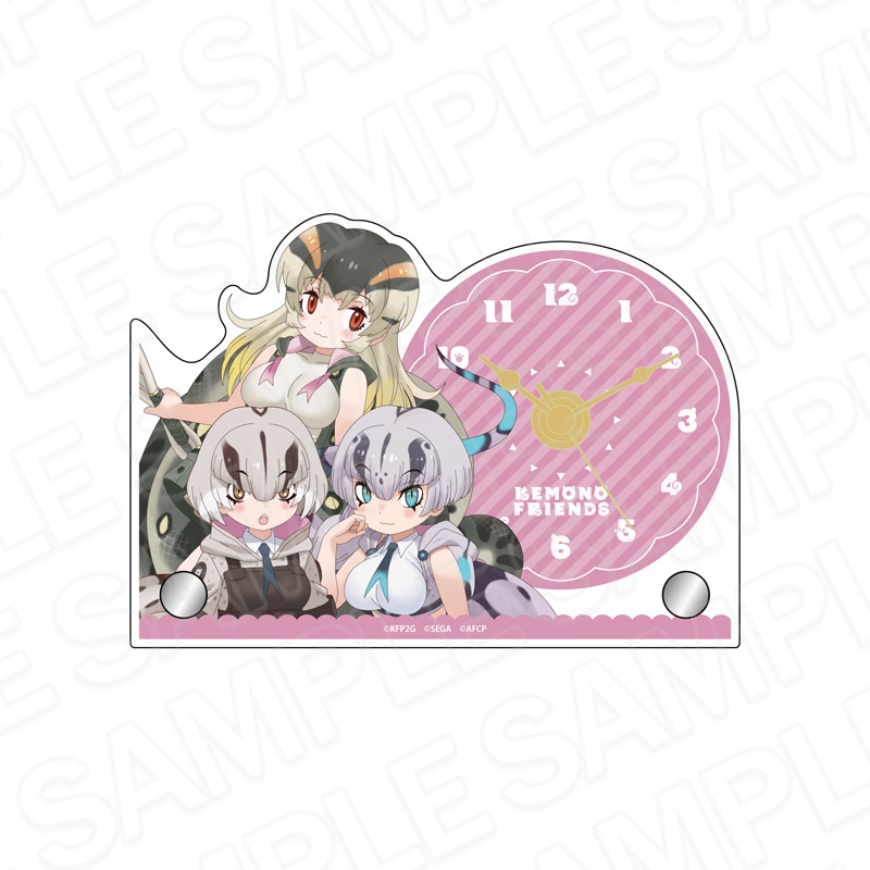 【予約受付4/16まで】けものフレンズ３　ミニアクリルクロック　アナコンダ&ティタノボア&ボアコンストリクター【2026年6月中旬頃発売】