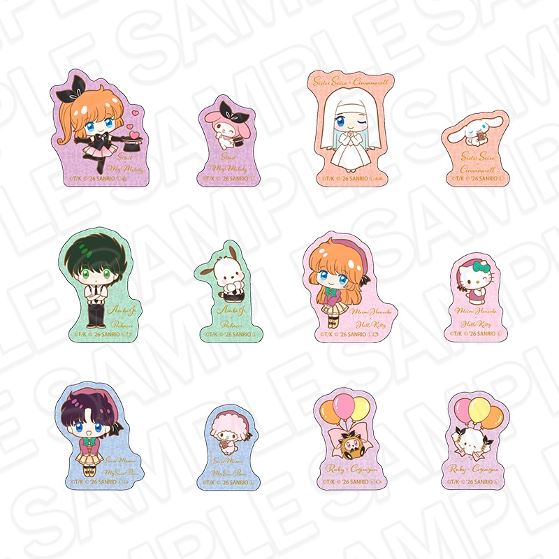 【POP UP SHOP事後通販】怪盗セイント・テール×サンリオキャラクターズ アクリルステッカー(ランダム)【2026年9月下旬～10月中旬以降順次発送】