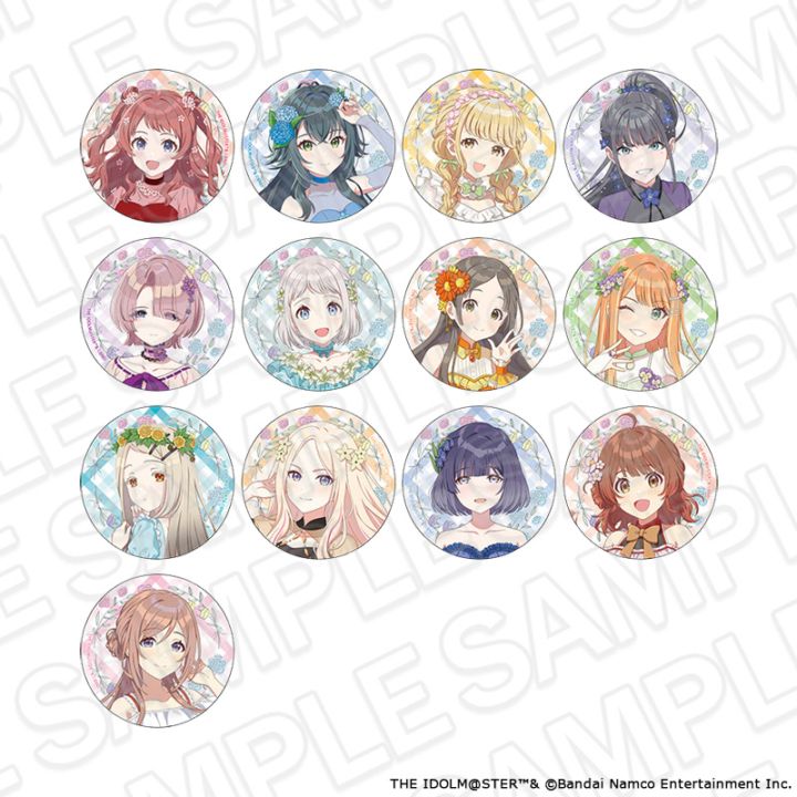 【よみうりランド／HANA・BIYORI事後通販】学園アイドルマスター　カンバッジ(ランダム)　floral dress ver.【2026年8月下旬～9月中旬以降順次発送】