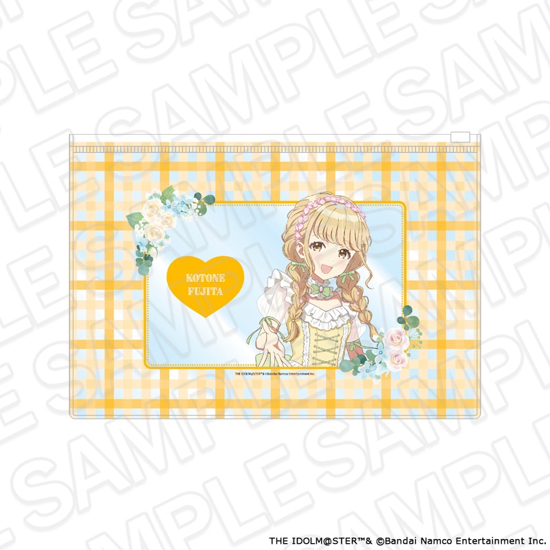 【よみうりランド／HANA・BIYORI事後通販】学園アイドルマスター　クリアポーチ　藤田ことね　floral dress ver.【2026年8月下旬～9月中旬以降順次発送】
