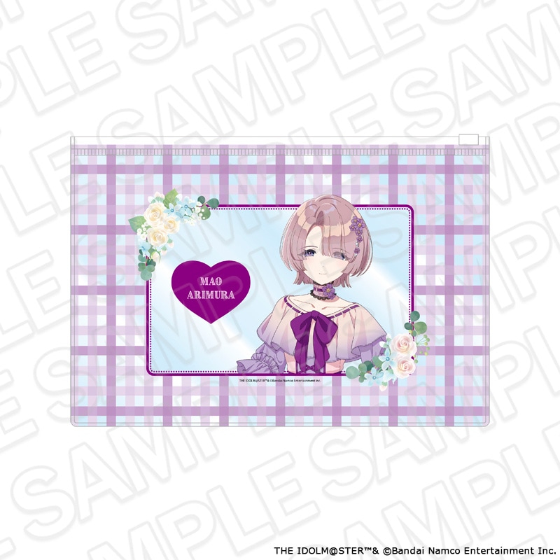 【よみうりランド／HANA・BIYORI事後通販】学園アイドルマスター　クリアポーチ　有村麻央　floral dress ver.【2026年8月下旬～9月中旬以降順次発送】