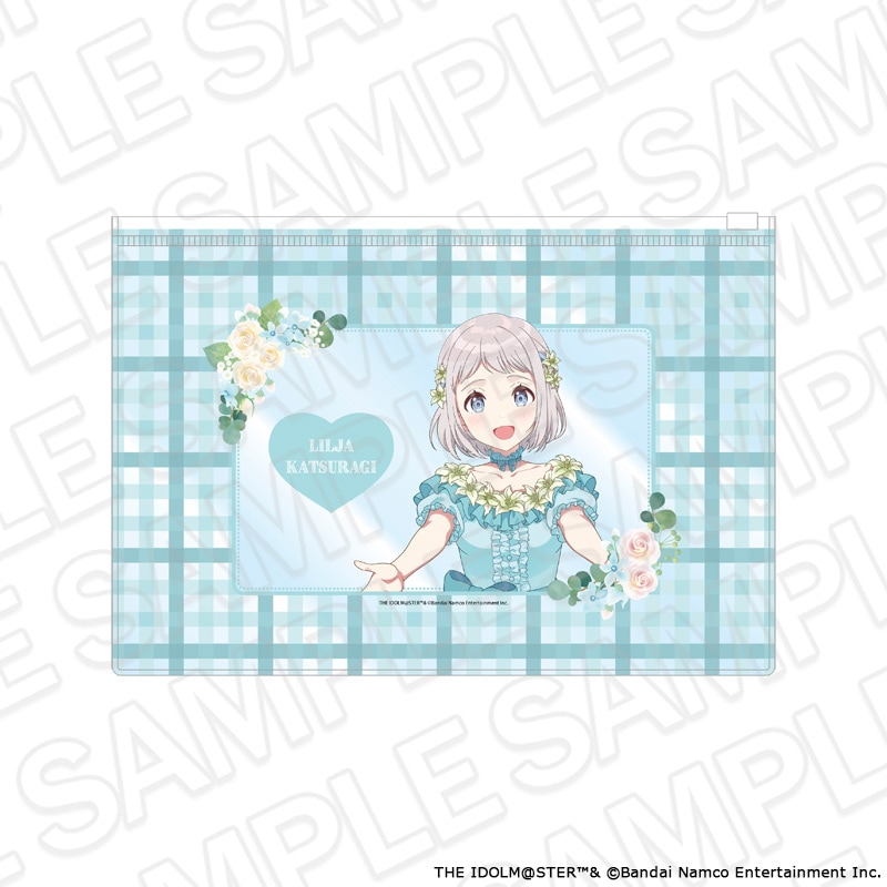 【よみうりランド／HANA・BIYORI事後通販】学園アイドルマスター　クリアポーチ　葛城リーリヤ　floral dress ver.【2026年8月下旬～9月中旬以降順次発送】