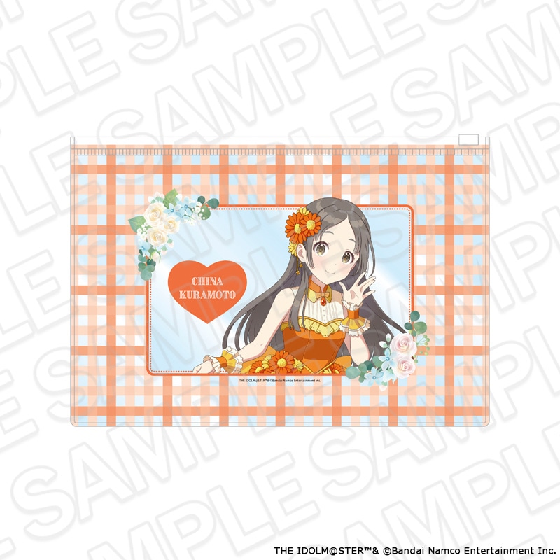 【よみうりランド／HANA・BIYORI事後通販】学園アイドルマスター　クリアポーチ　倉本千奈　floral dress ver.【2026年8月下旬～9月中旬以降順次発送】