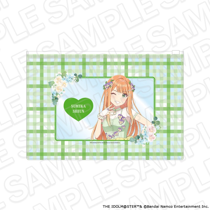 【よみうりランド／HANA・BIYORI事後通販】学園アイドルマスター　クリアポーチ　紫雲清夏　floral dress ver.【2026年8月下旬～9月中旬以降順次発送】