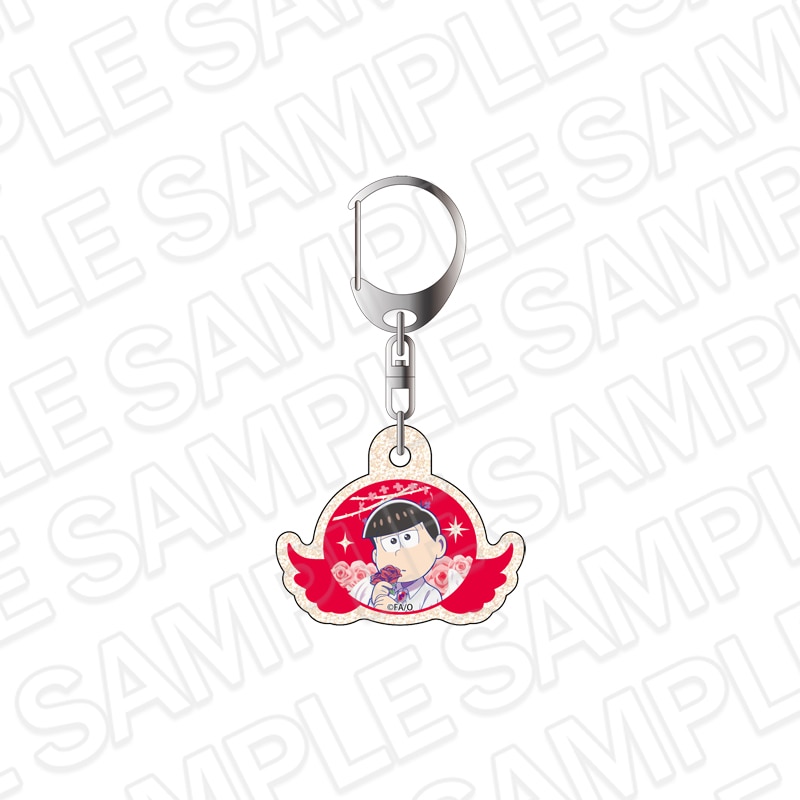 未開封　おそ松さん　アクリルキーホルダー　アニメイト限定　エビテン限定　アクキー 事後通販】おそ松さん ラメアクリルキーホルダー おそ松 Angel ver
