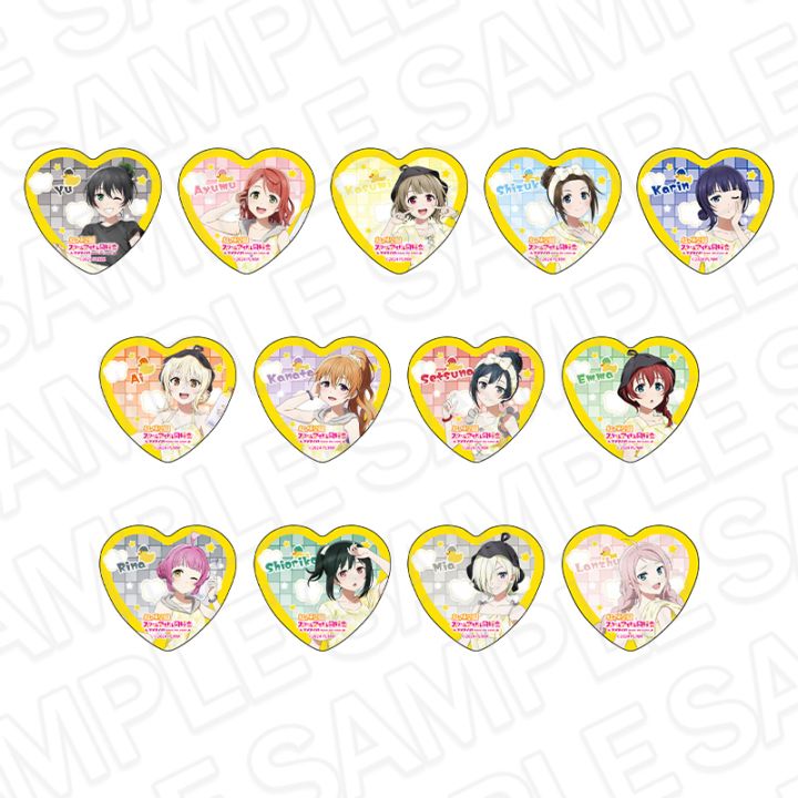 ラブライブ虹ヶ咲 優木せつ菜韓国限定ANIPLUSハート型バッジセット