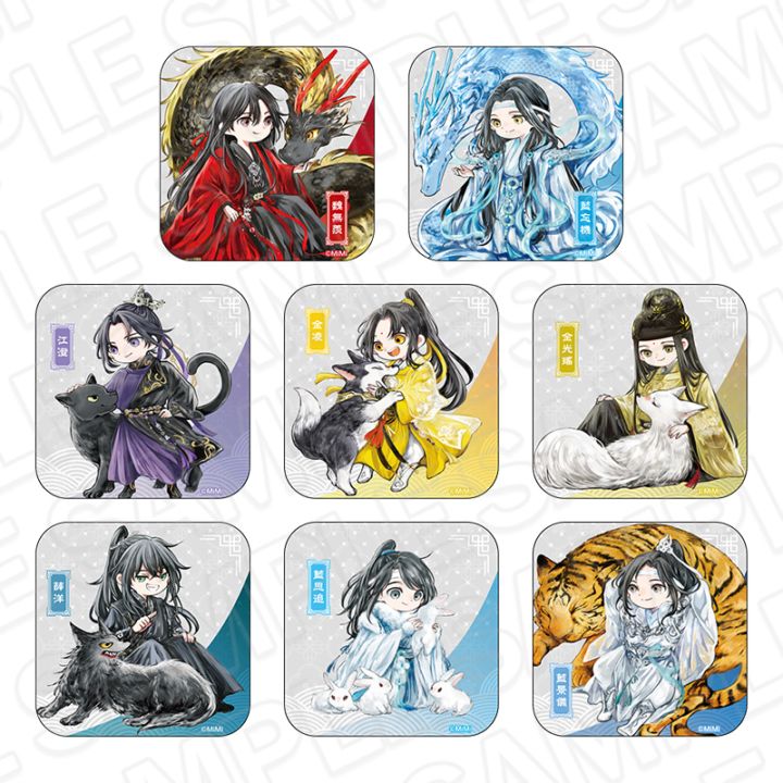 【魔道祖師事後通販】魔道祖師　ましかくカンバッジ(ランダム)　デフォルメ　鳥獣遊戯 ver.B【2026年10月中旬～11月上旬以降順次発送】