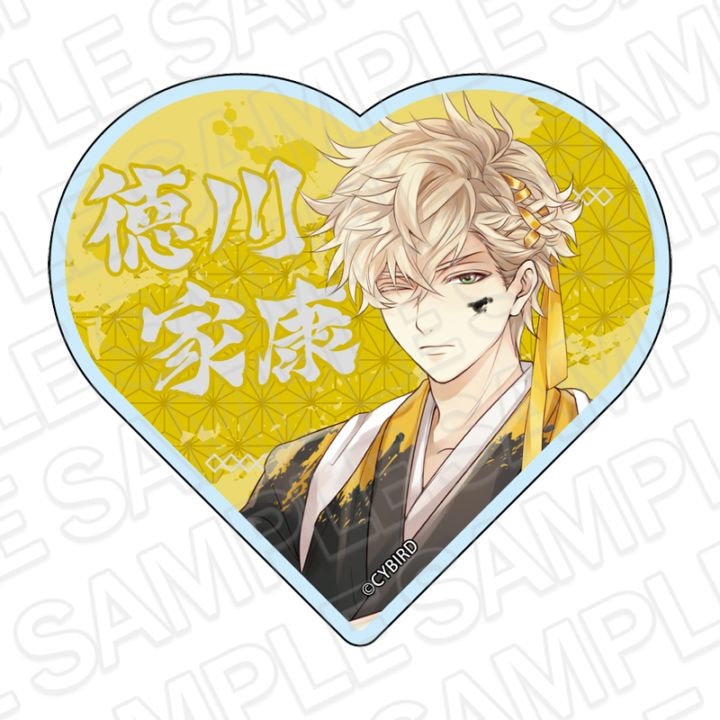 d*4様 イケメン戦国　家康　11周年　缶バッジ　カード 記念SHOP事後通販】イケメン戦国 時をかける恋 -永縁- ハート型