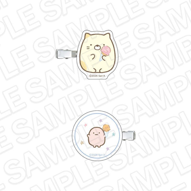 CAFE STAND事後通販】すみっコぐらし フロッキーアクリルヘアクリップ