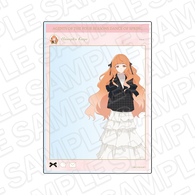 【事後通販】テレビアニメ『春夏秋冬代行者 春の舞』　SNS風アクリルフレーム 花葉雛菊 リボンコーデ ver.【2026年12月上旬～下旬以降順次発送】