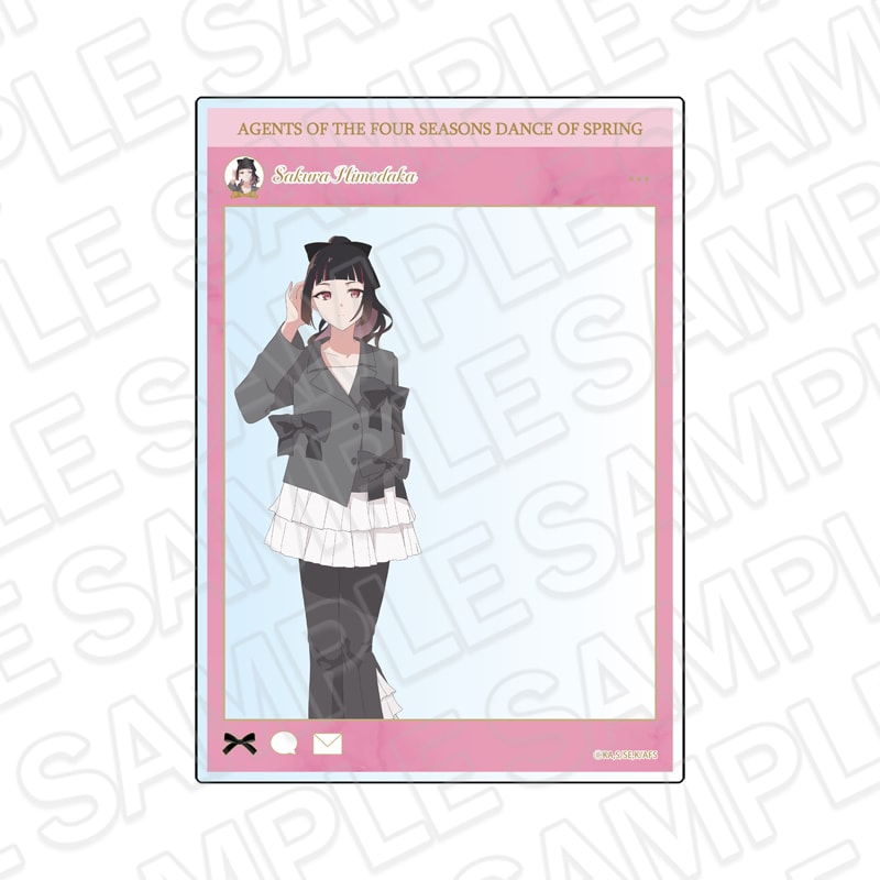 【事後通販】テレビアニメ『春夏秋冬代行者 春の舞』　SNS風アクリルフレーム 姫鷹さくら リボンコーデ ver.【2026年12月上旬～下旬以降順次発送】