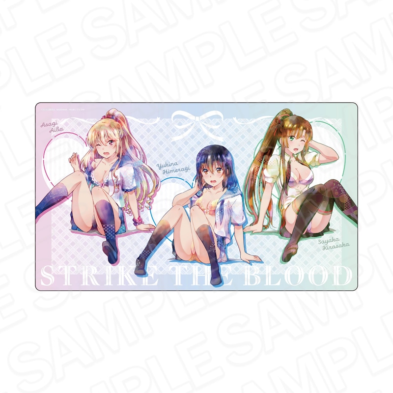 【予約受付9/17まで】ストライク・ザ・ブラッドFINAL　ラバーデスクマット　PALE TONE series　雪菜&浅葱&紗矢華　尻もち ver.【2026年11月中旬頃発売】