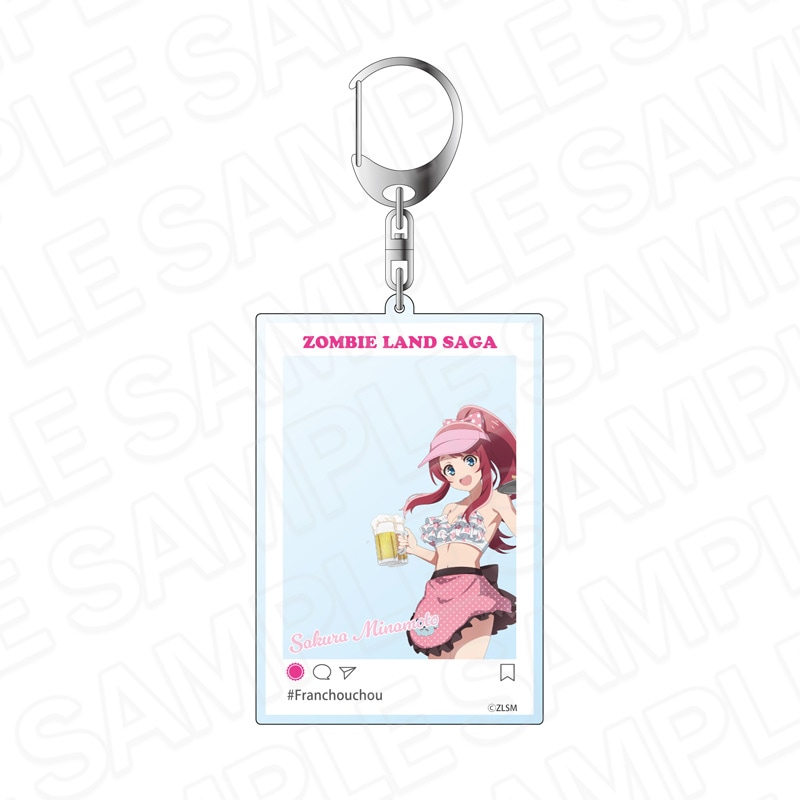 【予約受付10/15まで】劇場版『ゾンビランドサガ ゆめぎんがパラダイス』　SNS風アクリルキーホルダー 源さくら 常夏海の家 ver.【2026年12月中旬頃発売】
