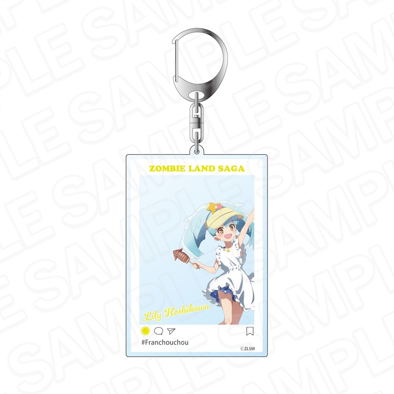 【予約受付10/15まで】劇場版『ゾンビランドサガ ゆめぎんがパラダイス』　SNS風アクリルキーホルダー 星川リリィ 常夏海の家 ver.【2026年12月中旬頃発売】