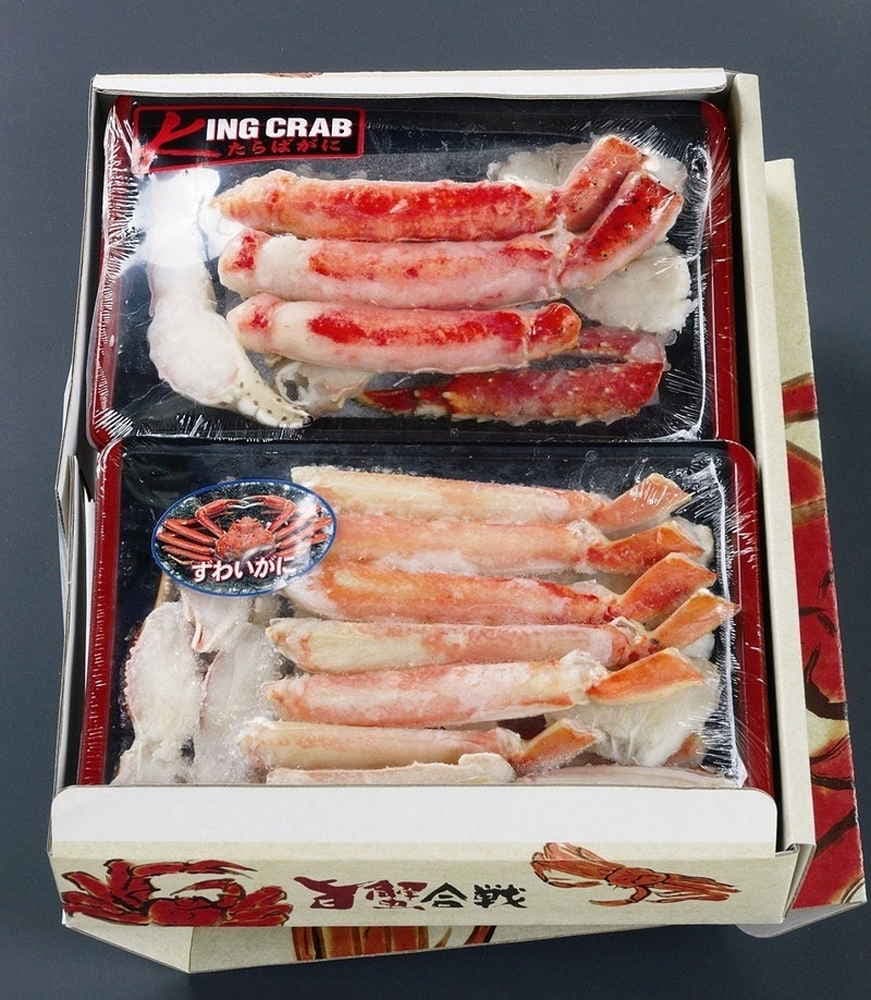 【産地取り寄せ商品】たらば・ずわいハーフポーション 各500g｜お買い得 カニ 蟹（送料別）(n)