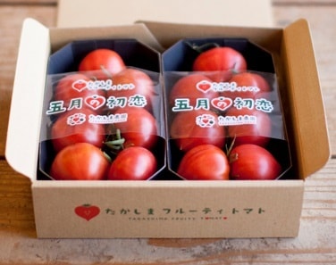 【予約販売】【産地取り寄せ商品】※4月1日より順次発送　5月の初恋 300g×2P (たかしま農園) | 長崎 フルーティトマト（送料別）(n)