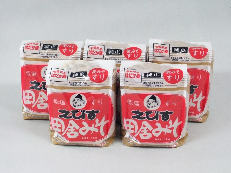 えびすみそ 田舎みそすり 1kg まとめ買い（×5）（送料別）(n)