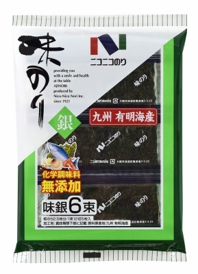 【限定クーポン対象商品】ニコニコ 味のり銀 6束入り まとめ買い（×10）(n)