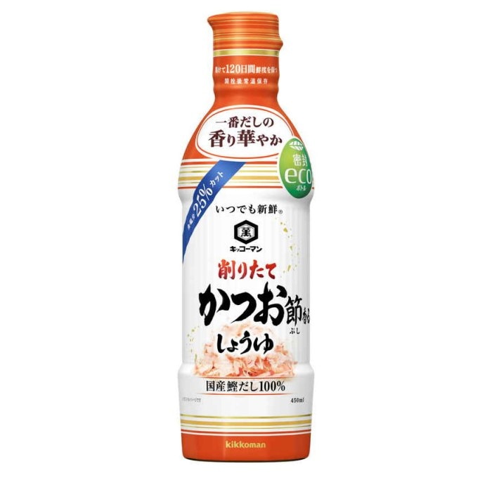 キッコーマン いつでも新鮮 鰹節香るしょうゆ 450ml まとめ買い(×6)（送料別）(n)