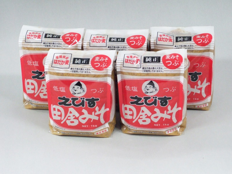 えびすみそ 田舎みそ粒 1kg まとめ買い(×5)(送料別)(n)