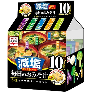 永谷園 毎日のおみそ汁5種 10袋入 減塩 51g まとめ買い(×4)（送料別）(n)