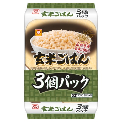 【限定クーポン対象商品】マルちゃん 玄米ごはん 3食入り 160g×3 まとめ買い（×8）（送料別）(n)