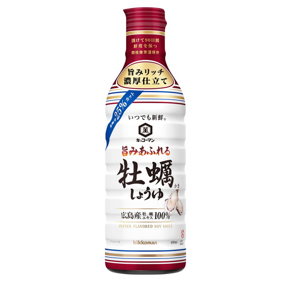 キッコーマン いつでも新鮮 旨み牡蠣しょうゆ 450ml まとめ買い（×6）（送料別）(n)