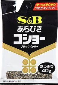 S&B あらびきコショー 袋入り 40g まとめ買い（×10）（送料別）(n)