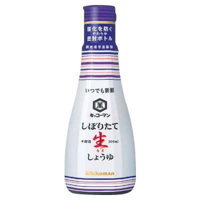 キッコーマン いつでも新鮮 しぼりたて生しょうゆ 200ml まとめ買い（×6）（送料別）(n)