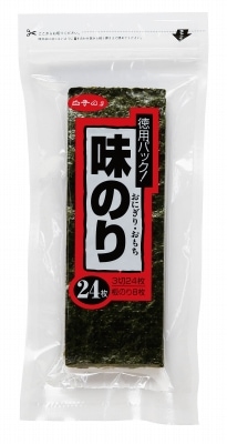白子 味のりおにぎり3切24枚 3切24枚 まとめ買い（×10）（送料別）(n)