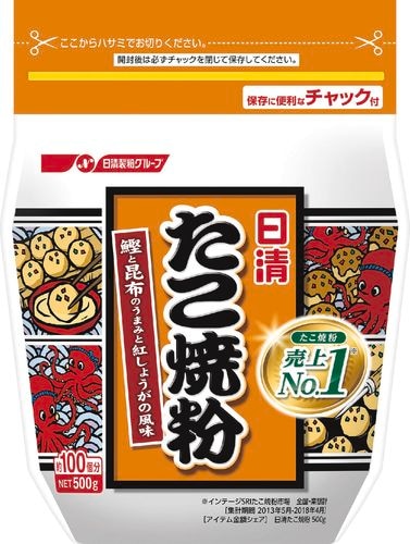 日清フーズ たこ焼粉 500g まとめ買い（×12）（送料別）(n)