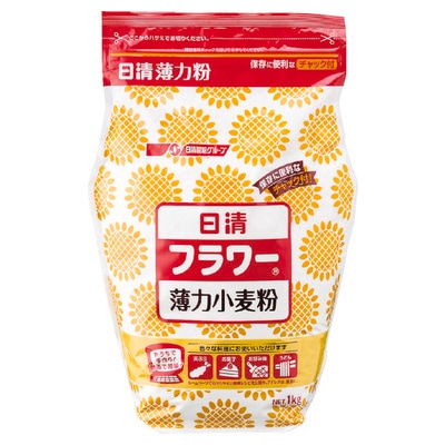 日清フーズ フラワー チャック付 1kg まとめ買い(×15)（送料別）(n)