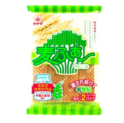 【限定クーポン対象商品】◆タケダ 麦ファー バニラ 16枚 まとめ買い(×10)(送料別)(n)