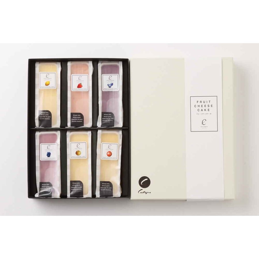 【産地取り寄せ商品】フルーツチーズケーキ 45g×6個 (カスターニャ)（送料別）(n)