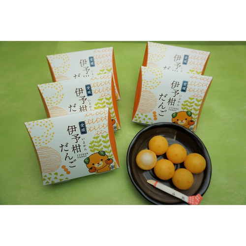 【産地取り寄せ商品】伊予柑だんご＜みきゃんのおだんご＞　５箱セット　阿里弥（ＬＣＧ）（送料別）(n)