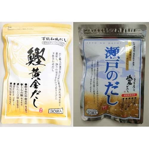 阿川食品 株式会社　瀬戸のだし・鰹黄金だしセット（送料別）(n)