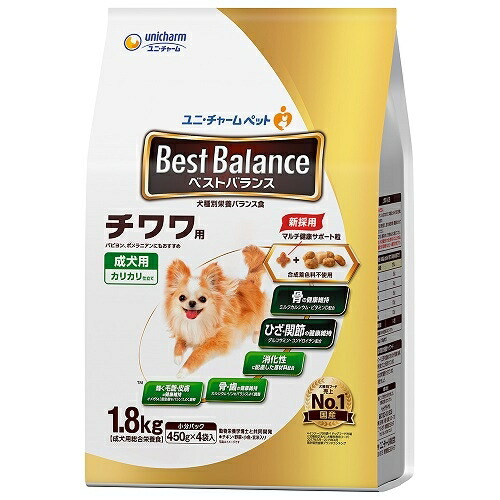◆（4個 セット） ユニチャーム ベストバランス チワワ用 1.8kg（送料別）(n)｜4520699674031
